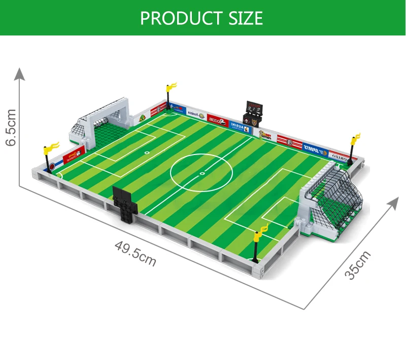 AUSINI, спортивные футбольные поля, строительные блоки, игрушки для мальчиков, детские мини-футболисты, фигурки, модель, кирпичи, блоки, детская игрушка
