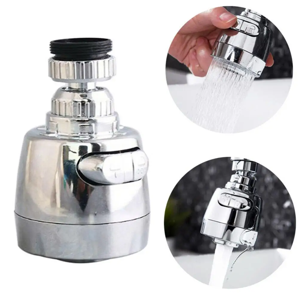 Flexible Faucet Sprayer Extender Bendable Kitchen Sink Tap Rotary Filter Head