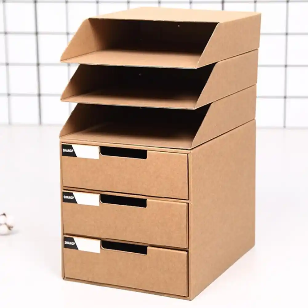 Desktop File Storage Finishing Box Multi Layer Diy File Office