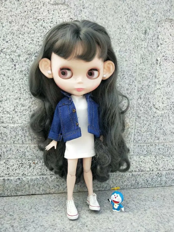 Blyth джинсовая куртка Озон пальто кукольный наряд(Fit blyth, BJD, озон, pullip, лат, licca, ob, kurhn, 1/6 кукла