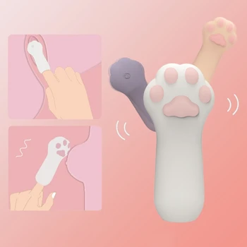 10 Frequency Women G-Spot Vibrator Cat Paw Finger Massager Adult Stimulation Rechargeable Sex Toy for Couples 4