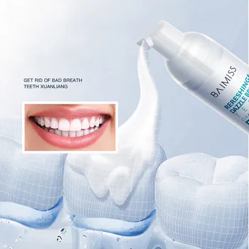 

Fresh Shining Tooth Cleaning Mousse Toothpaste Teeth Whitening Oral Hygiene Removes Plaque Stains Bad Breath Dental Tool