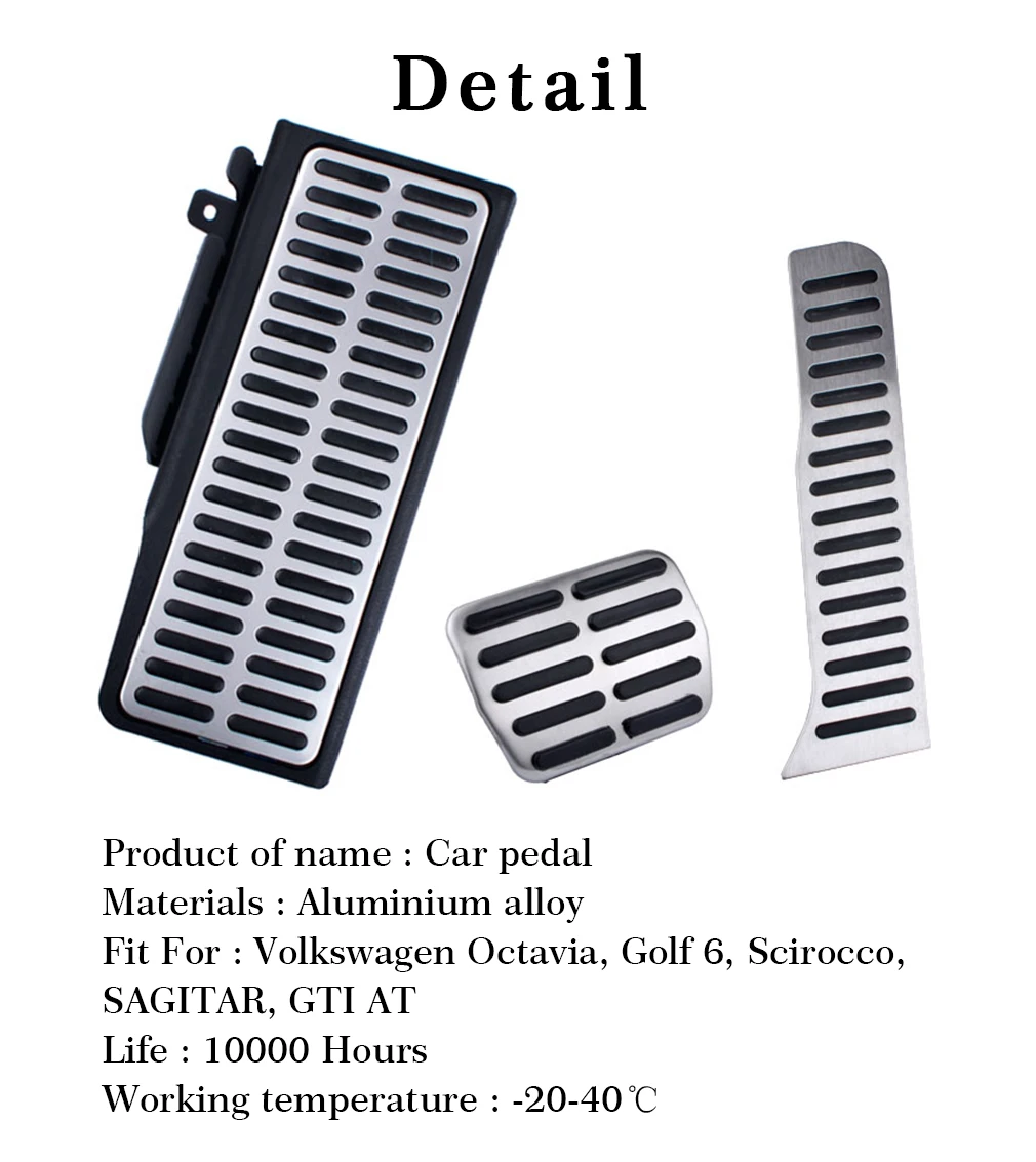 Для Volkswagen Octavia Golf six Scirocco Sagitar GTI из нержавеющей стали подставка для ног Нескользящая газовая накладка