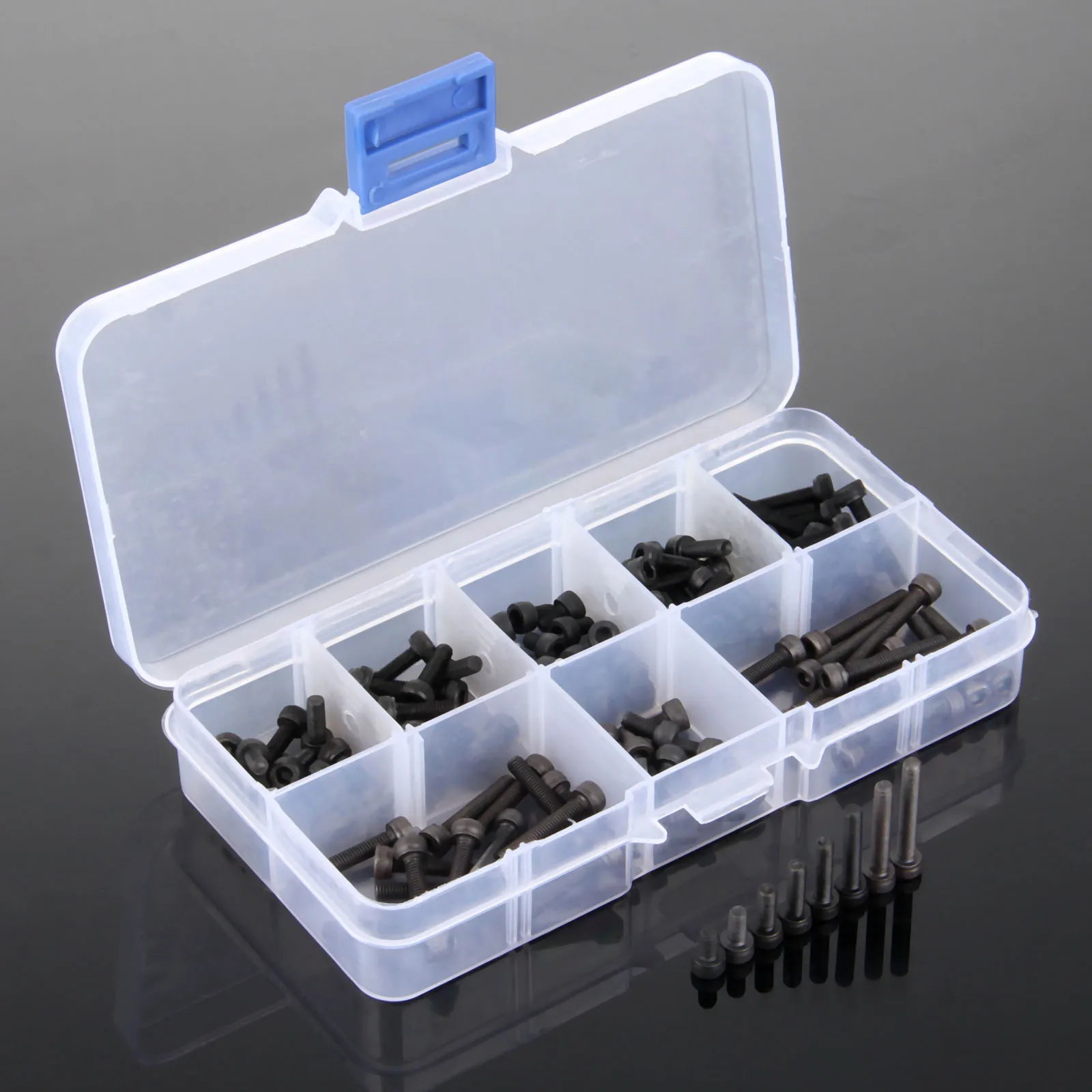 

120Pcs/set M3 5-25mm Black Carbon Steel Screws Set Allen Bolt Hex Socket Round Cap Head Screw Bolts Fastener Assortment Kit