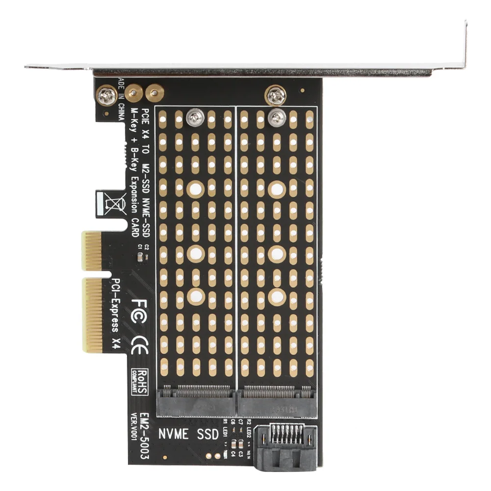 Adaptador M.2 NVME a PCIE M + B Key NGFF SSD a PCI-E 3,0 X4 SATA para tarjeta de expansión, accesorios de ordenador para el hogar