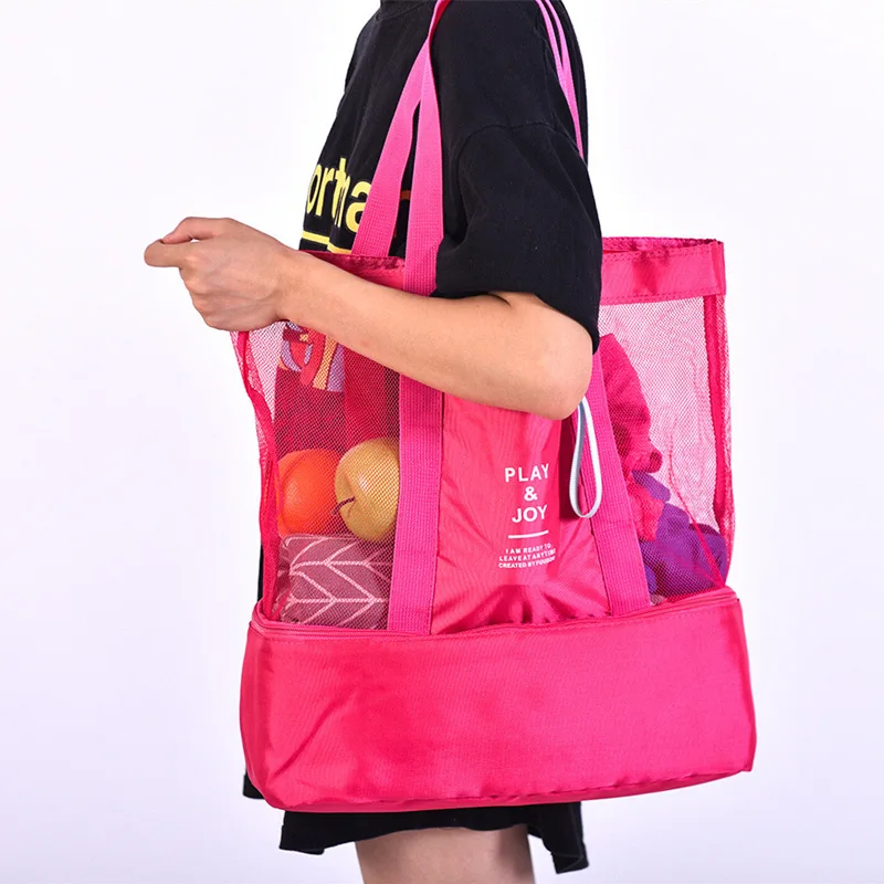 Портативная сумка для пикника с двойным кулером женская спортивная сумка на плечо изоляционная сумка для продуктов хранение пива сумки детские пеленки органайзер для льда
