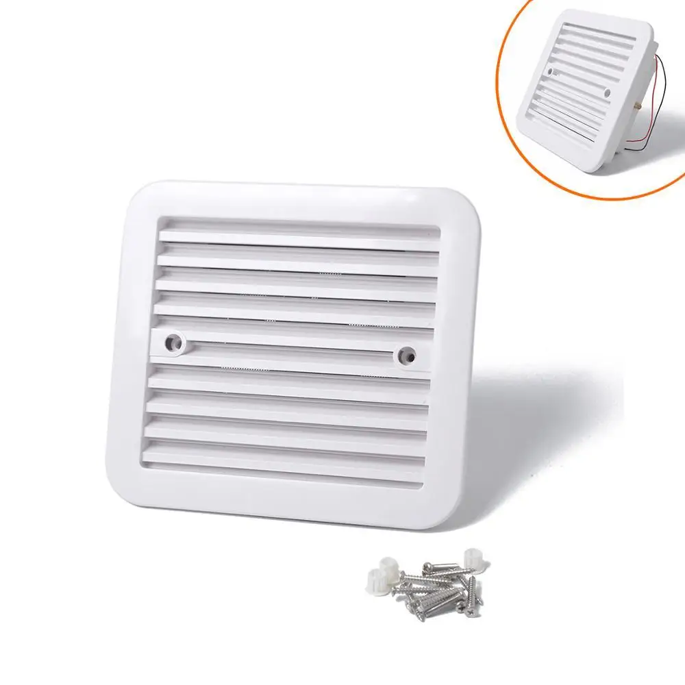 

12V WHITE Air Vent with FAN RV Trailer Caravan Side Air Ventilation For RVs, Trailers, Motorhomes etc Auto Accessories