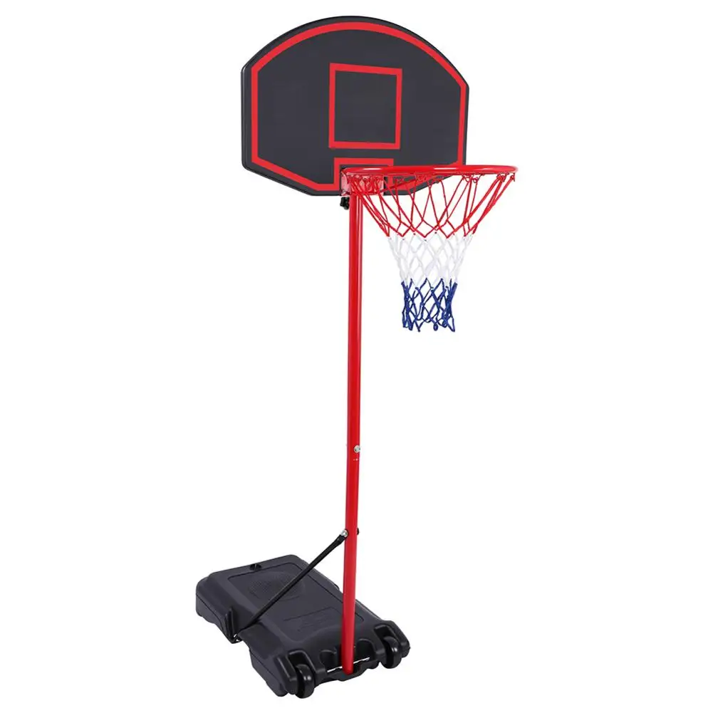 

Portable Removable Adjustable Teenager Basketball Rack Black & Red Outdoor Playground Supplies