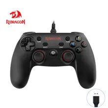 Redragon – manette de jeu avec fil SATURN G807, Joystick à double Vibration, pour ordinateur PC, PS3, Playstation, Android 