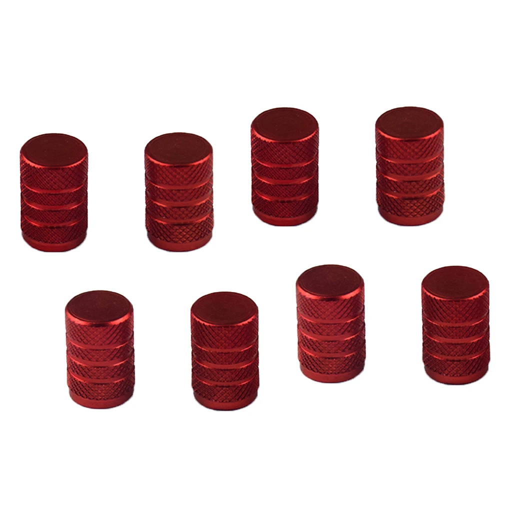 8Pieces Professional Tire Trunk Valve Caps Car Tire Wheel Hub Air Valve Cap, Red