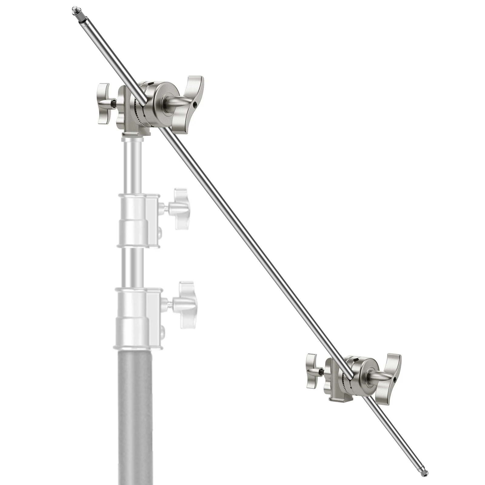 

Neewer Extension Grip Arm Boom Arm with 2 Pieces Grip Heads - 50 inches/127 centimeters Aluminum Alloy Construction for stand