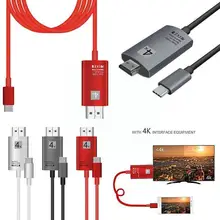 

Data Adapter Cable Usb 3.1 Type C To -compatible 4k Adapter Cable Type C To Cable For S9 Huaw N8k0