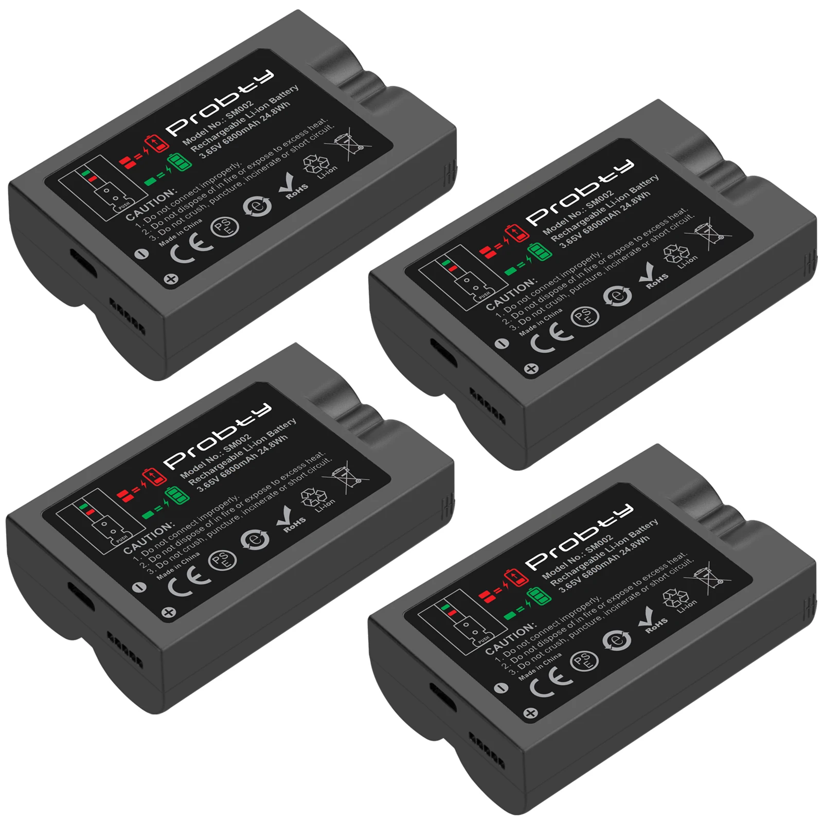 Перезаряжаемая литий ионная батарея 3 65 V 6800mAh совместима с кольцом видео дверной