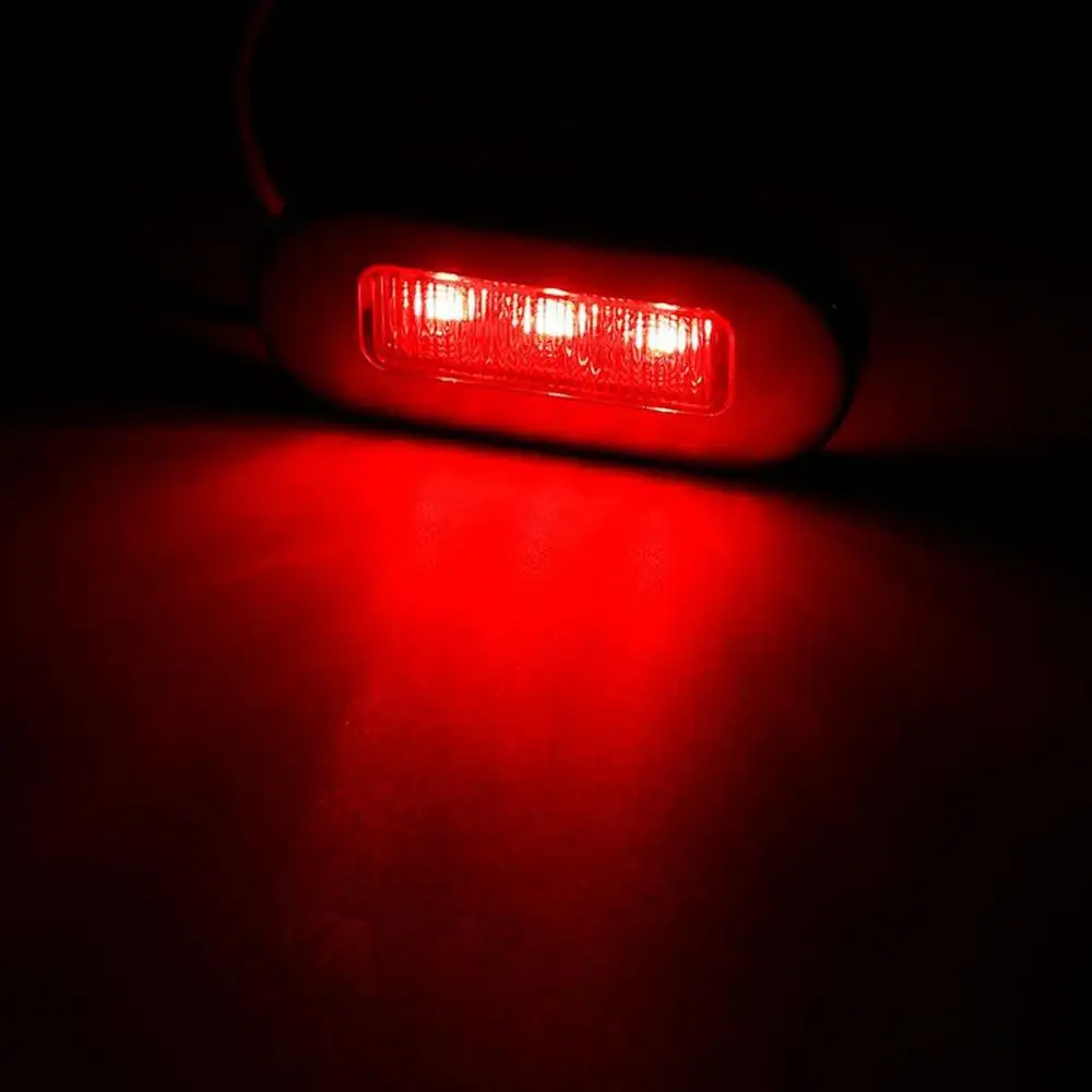 red 12V 3Led Car яхта Нержавеющая сталь морской навигации СИД светильник красный и зеленый сигнала Lichter военно-морской исходя из 2 шт - Испускаемый цвет: red