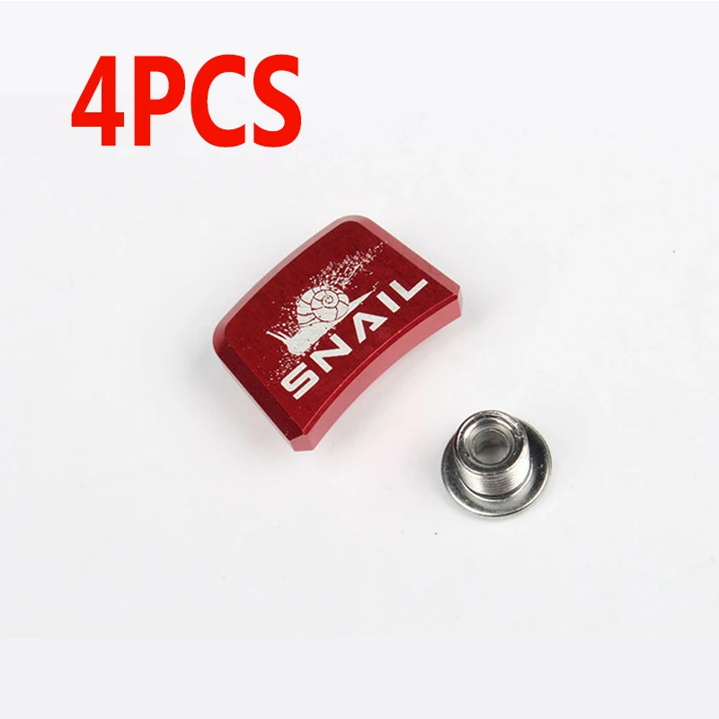 Red-4pcs Винты для велосипедных звездочек SNAIL MTB, 7075, алюминиевый сплав, одиночные болты для шоссейных горных велосипедов, винты для дисков, для ШАТУНОВ - Цвет: Red-4pcs