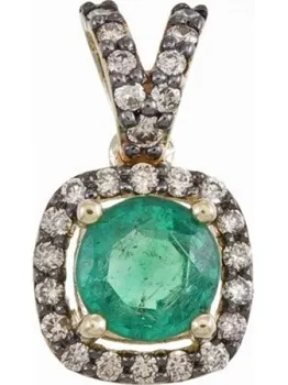 

Sargon Jewelry pendant with emerald and diamonds in Yellow Gold