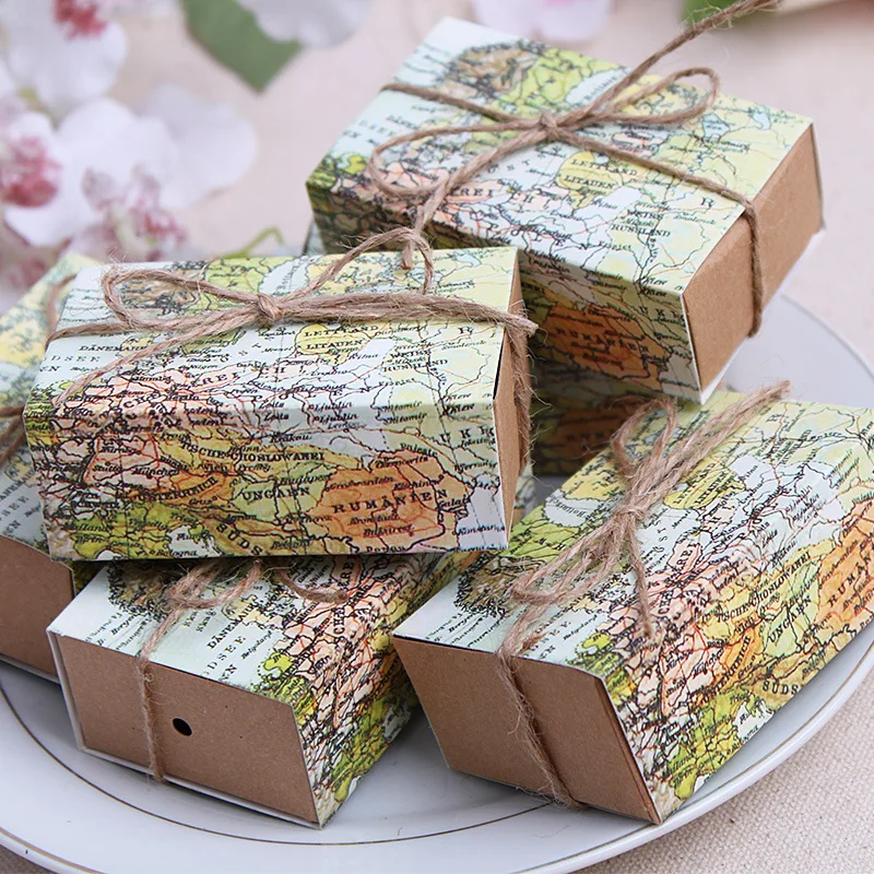 

Wholesale Kraft Wedding Favor Boxes Wedding Candy Box Casamento World Map Wedding Favors And Gifts Event & Party Supplies