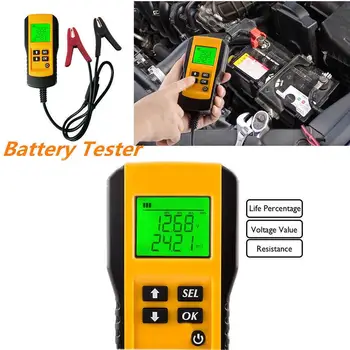 

12V Car Vehicle Battery Tester Automotive Analyzer Digital Display LCD Backlight Car Quick Cranking Charging Diagnostic