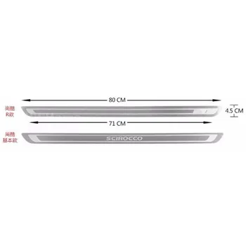 

For Volkswagon Scirocco R TDI MK3 2007 2008 2009 2010 2011 2012 Top Quality 2pcs 304 Stainless Steel Door Sill Scuff Plate