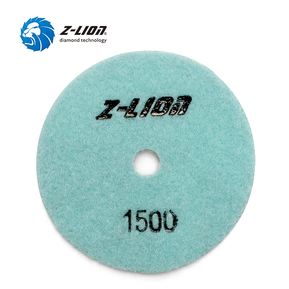 Z-LION 3pcs 4" Dry Diamond Polishing Pads 100mm Flexible Sanding Discs New Design Marble Granite Stone Tile Grinding Wheels