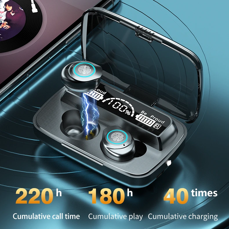 TWS Bluetooth 5 1 Earphones Wireless Noise Canceling Headphone 9D Stereo Sports Waterproof Earbuds Headsets With Microphone