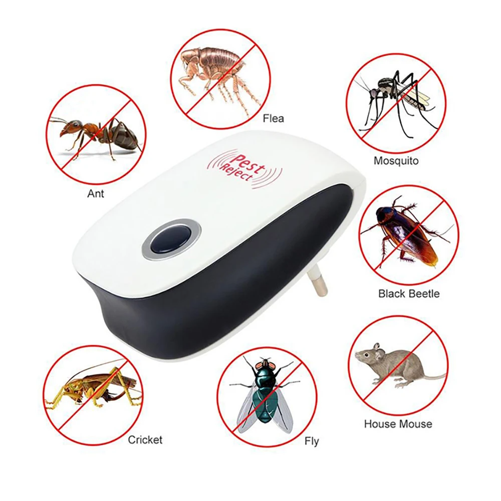 1Pcs Pest Reject Ultrasound Mouse Cockroach Repeller Device Insect Rats Spiders Mosquito Killer Pest Control Household Pest