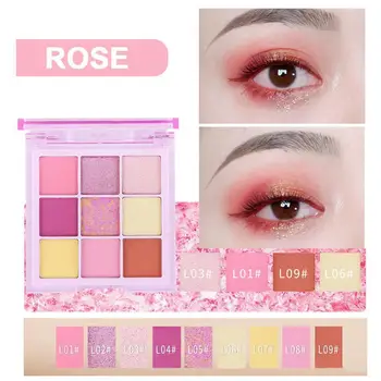 

2020 New Summer 9 Color Eyeshadow Palette Matte Eyeshadow Shadow Makeup Glitter Cosmetics Eye Eye E4W4