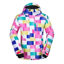 Высококачественный зимний женский лыжный костюм, ветрозащитный и ветрозащитный костюм, лыжный костюм