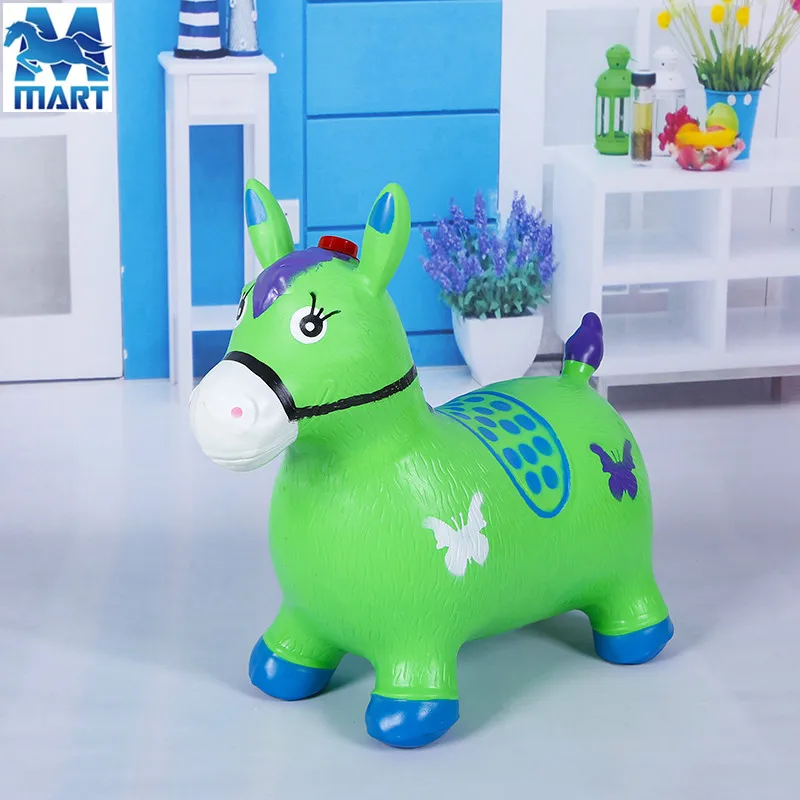 

Children Inflatable Jumping Horse Toy Thick Extra-large Environmentally Friendly PVC Leather Horse Cartoon Coloured Drawing Musi