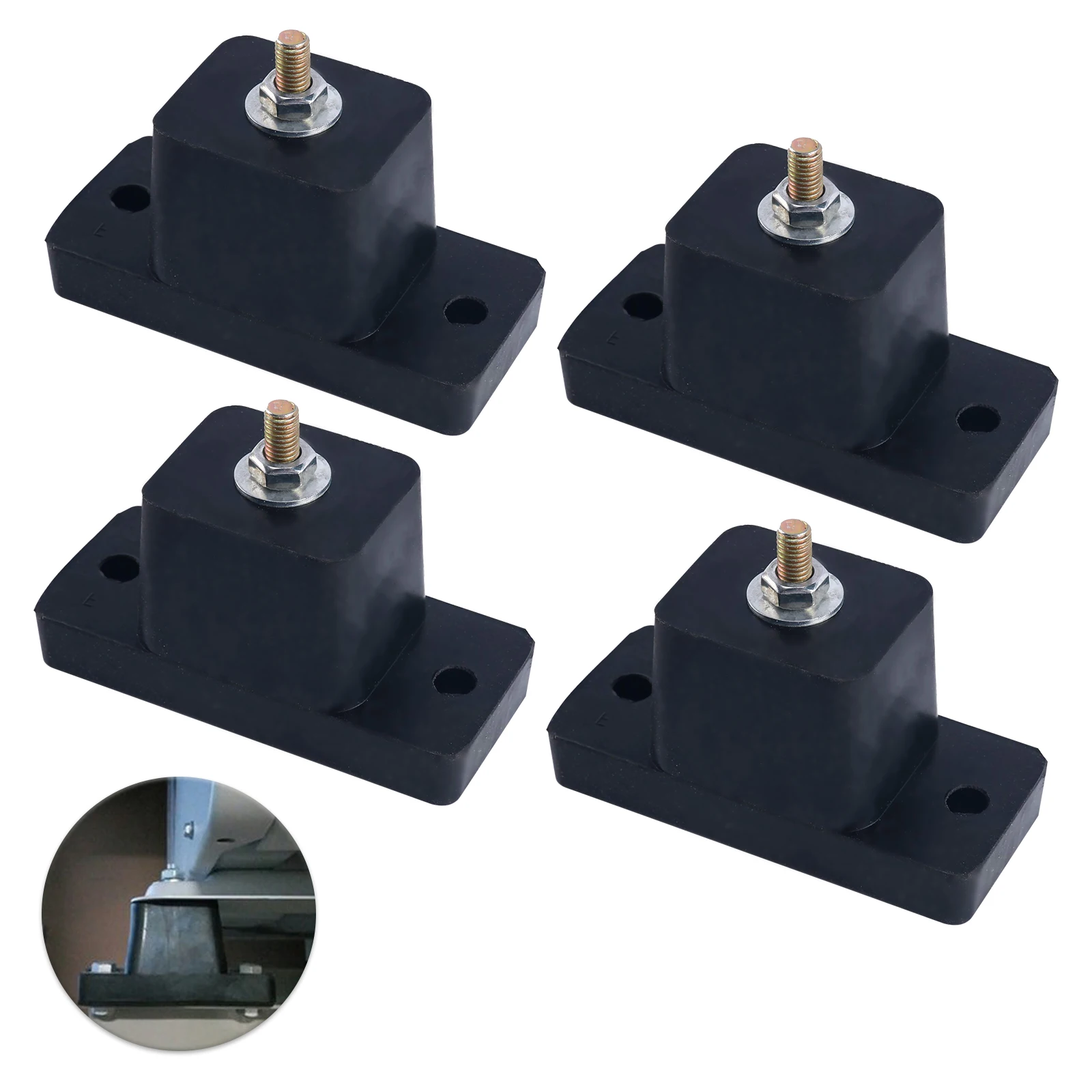 4 cojín para paquete de goma para aire acondicionado de vibración soporte de montaje de absorción de choque Anti-vibración aislador almohadillas 4Pack soporte