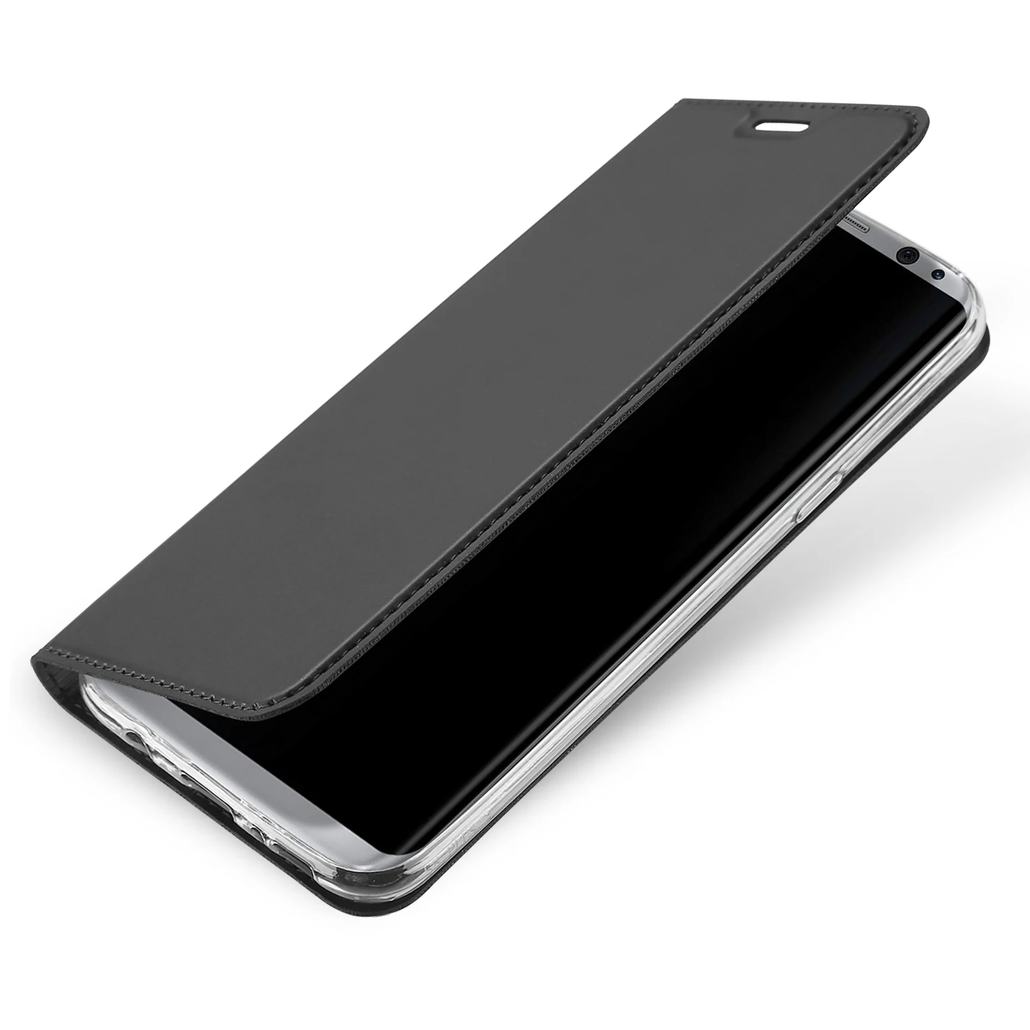Роскошный Ультратонкий кожаный чехол-книжка с подставкой для Galaxy S8 Note 10 8 9
