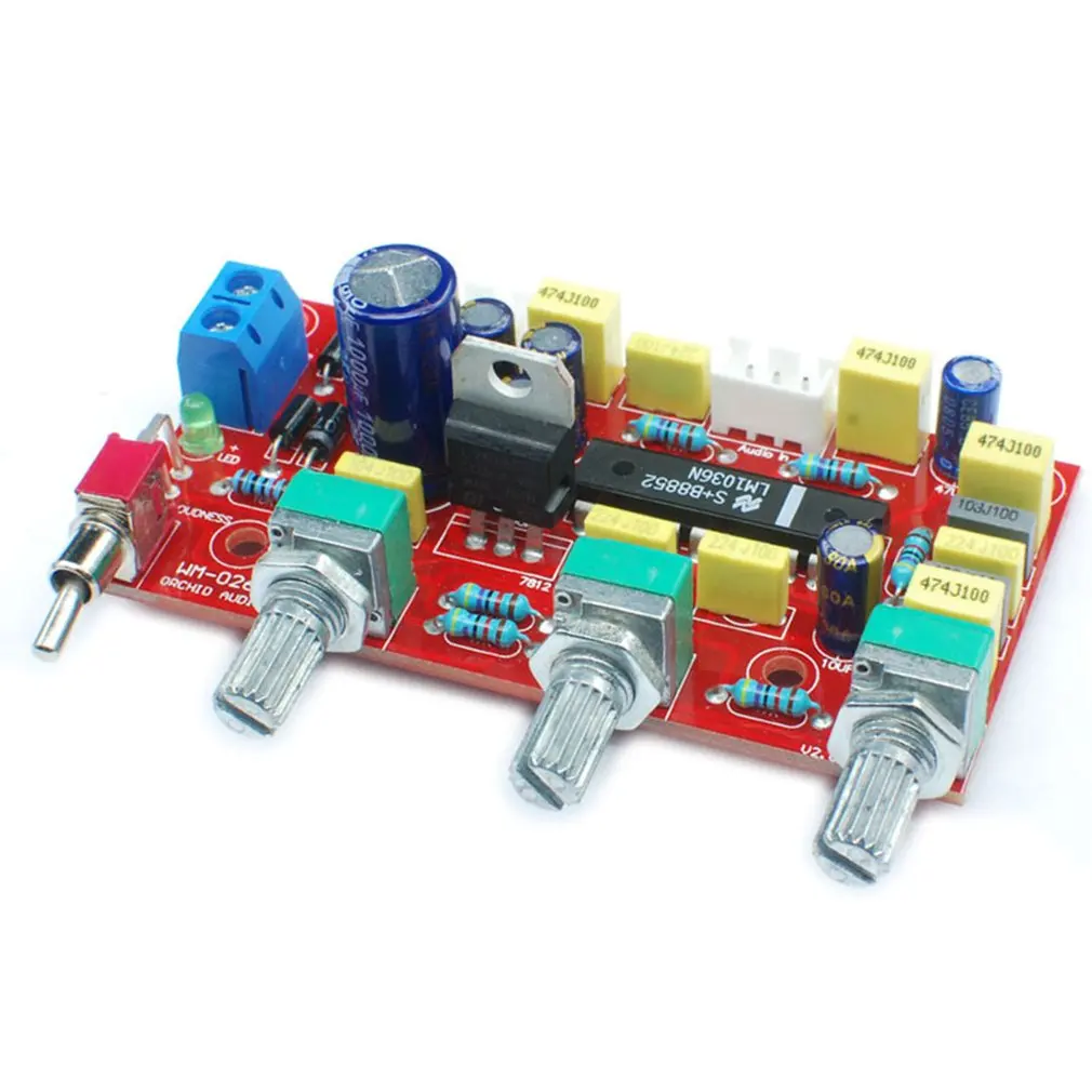 Assembled board LM1036 OP-AMP HIFI усилитель предусилитель громкости тон эквалайзер плата управления DIY KIT и готовой продукции - Цвет: Assembled board