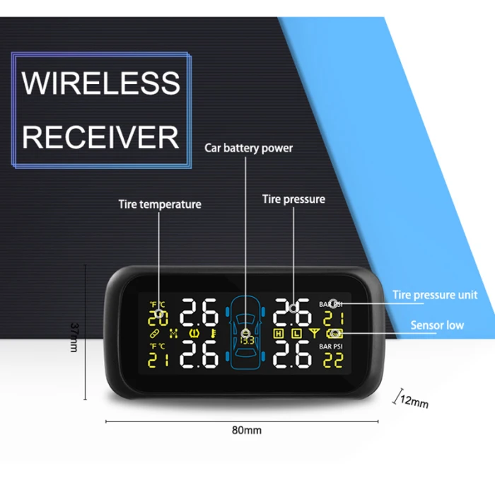 Автомобильная Беспроводная система контроля давления в шинах TPMS с 4 внутренними датчиками U903Z NJ88