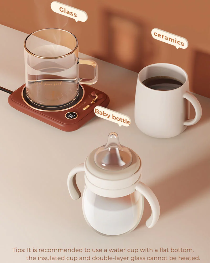 Retro Coffee Mug Warmer for Office Home with 3 Temperature