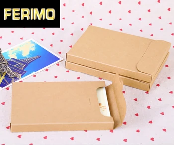 

5PCS 15.5*10.8*1.5cm Blank Postcard box Kraft Paper Envelope Greeting Photo Post Card Package Bag Carton Folding Kraft Box