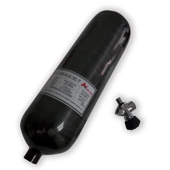 Günstige AC36831 6,8 L Pcp Scuba Tauchen Tank HPA 300Bar Carbon Faser Ventil GB Paintball Pcp Air Tank Zylinder Hochdruck Acecare
