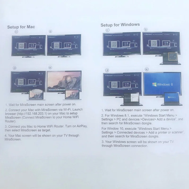 miracast ios android windows tv dongle receptor