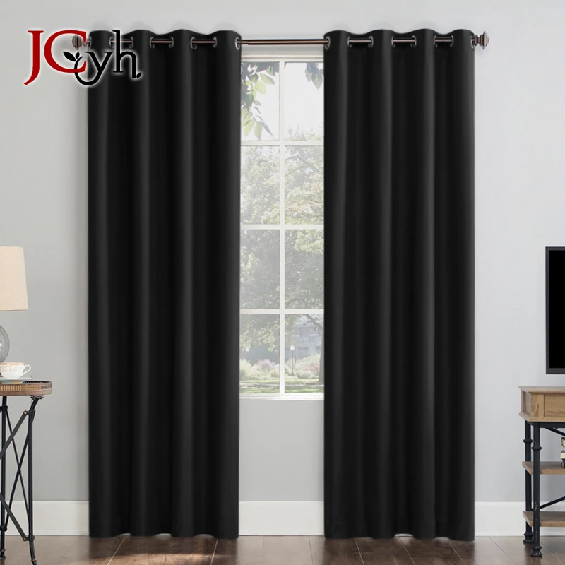 yellow curtains Modern Blackout Curtains Window For Living Room Bedroom Curtain High Shading Thick Blinds Drapes Door black out Curtains Custom white blackout curtains