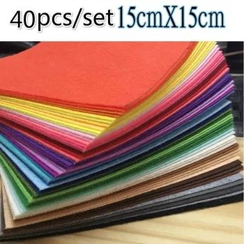 

40pcs/set DIY for Sewing Doll Handmade Material Craft Home Decor 40-colors Polyester Cloth Felt Fabric Non-Woven Felt Fabric