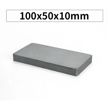 

RKZCT 1Piece Block Ceramic Magnet 100x50x10 mm Black Cuboid Magnets Permanent Rectangular Magnetic For Tool Suspension Home Use