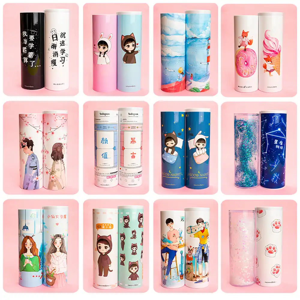 Nbx のためのかわいいペンケース多機能筆箱電卓収納ボックスビッグプラスチックかわいい子供鉛筆ホルダーデスク Home Office Storage Aliexpress