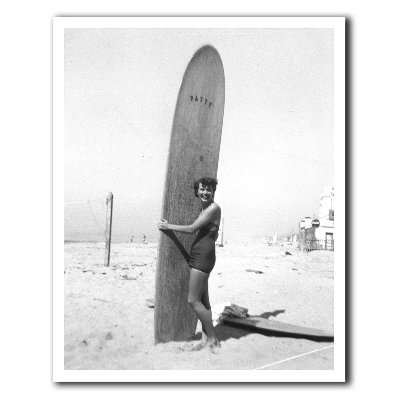 old surfing surf photo print art black white boards Vintage beach australia 