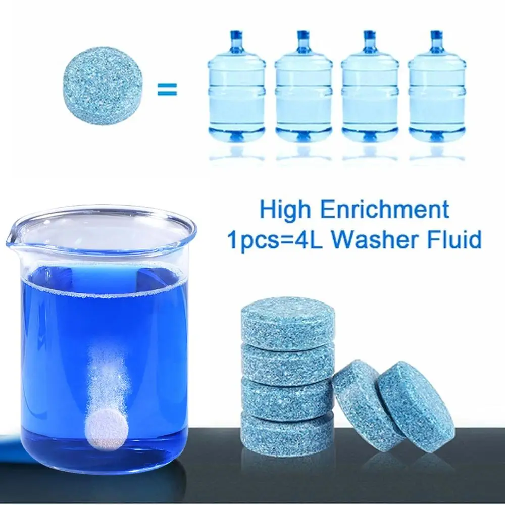 10pcs/set Car Vehicles Windshield Solid Soap Piece Window Glass Washing Cleaning Effervescent Tablets