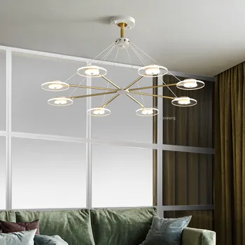 

Nordic Dining Room Loft Chandeliers Modern LED Luxury Hanging Ceiling Lamp Bedroom Chandelier Lighting Suspension Luminaires