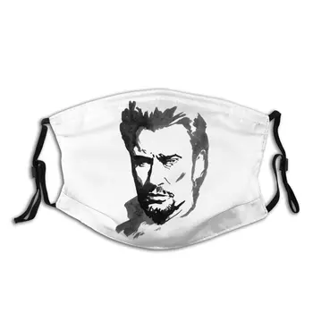 

Johnny Hallyday Reusable Face Mask Rock Music Anti Haze Dustproof Mask Protection Mask Respirator Mouth Muffle with Filters