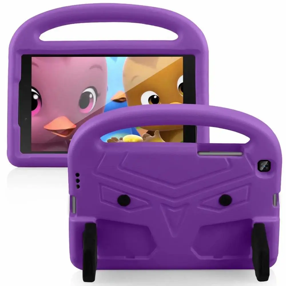 EVA портативный стенд дети Безопасный пены противоударный чехол для планшета samsung Galaxy Tab A 8,0 SM-T290 SM-T295 T290 T295 чехол - Цвет: Purple
