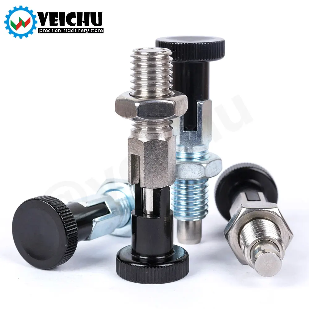 VCN217 Rest Position Index Plunger Locating Lock Pin Locking Nut Index Bolt For Attaching And Datching Workpieces cylindrical locating dowel pin stainless steel ball lock pins wooden dowel pins stainless steel knurled plungers