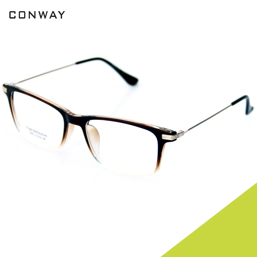 Gradient Brown Conway легкие оптические очки TR90 Nerd Квадратные прозрачные линзы очки без рецепта очки Рамки Многоцветный на выбор - Цвет оправы: Gradient Brown
