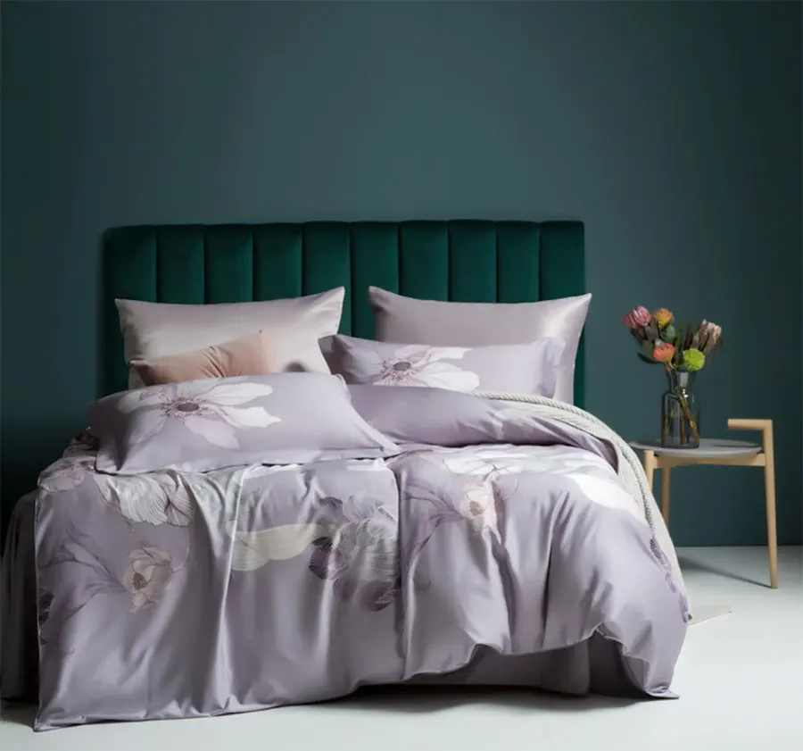 Europe american country bedding set,full queen king cotton purple flower double home textile bedsheet pillow case quilt cover