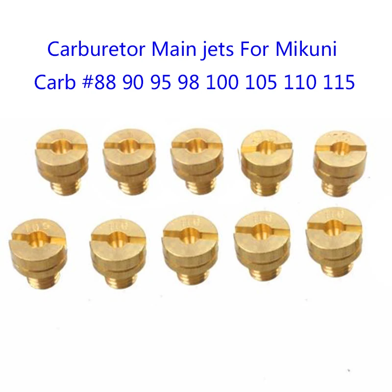 10 шт./партия основной струи для Mikuni Карбюратор VM22 VM24 VM26 125/150/200cc 250cc